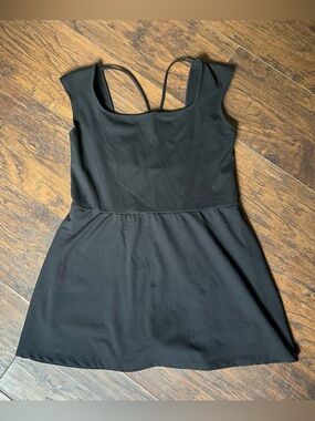 wild fable Black Mini Fit-and-Flare Dress with Strappy Back